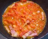 ほうれん草とベーコンのトマトソースパスタ作り方4写真