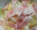じゃがいもチーズもちベーコン絡め作り方4写真