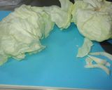 柿とキャベツの塩こぶ和え作り方1写真