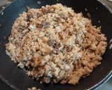 焼肉のタレ★牛とクレソンのガーリック炒飯作り方4写真