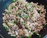 焼肉のタレ★牛とクレソンのガーリック炒飯作り方5写真