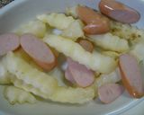 ポテトとソーセージでグラタン風♪作り方3写真