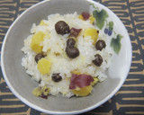 むかごとさつまいもの炊き込みご飯作り方4写真