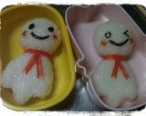 キャラ弁　てるてるぼうず　遠足に作り方4写真