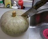 カボチャの簡単な切り方　割り箸編作り方1写真
