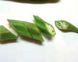 簡単シリコンスチーマーでオクラの胡麻和え作り方2写真
