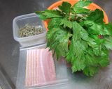セロリの葉っぱの炒め作り方1写真