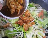 冷蔵庫整理★　鶏皮で簡単ホルモン焼き風作り方6写真