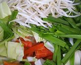 冷蔵庫整理★　鶏皮で簡単ホルモン焼き風作り方5写真