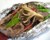 秋のごちそう☆舞茸と牛肉のホイル蒸し作り方5写真