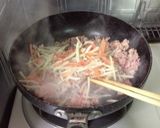 すき焼き風☆具だくさんのつけ麺作り方3写真
