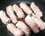 舞茸の豚肉ロール♪作り方3写真