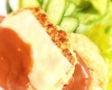 ヘルシー@とろり豆腐チーズinハンバーグ作り方16写真