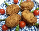 たわら型チーズ入りメンチカツ作り方4写真