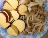 簡単！お手軽！さつまいもとしめじの煮物作り方1写真