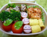 プチトマトでりんごちゃん♪作り方4写真