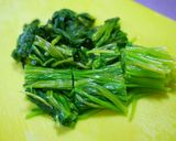 チーズ白葱入＊豚肉と法蓮草のおつまみ焼き作り方2写真