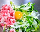 チーズ白葱入＊豚肉と法蓮草のおつまみ焼き作り方5写真