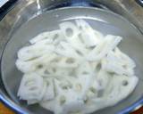 ほくほく蓮根と揚げ、アカモクの味噌汁作り方1写真