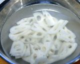 ほくほく蓮根と揚げ、アカモクの味噌汁作り方1写真