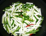 マコモタケとジャコのカリカリ 京都カフェ作り方3写真