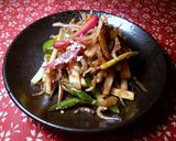 マコモタケとジャコのカリカリ 京都カフェ作り方6写真