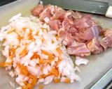 ■鶏肉ときのこのふんわりたまご雑炊■作り方1写真
