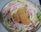 白菜と豚バラ肉ミルフィーユ厚揚げ鍋作り方4写真
