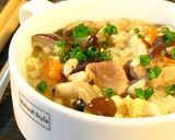 ■鶏肉ときのこのふんわりたまご雑炊■作り方7写真