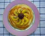 メープルパンケーキ　あずきとキウイ添え作り方5写真