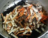 お弁当に具だくさんのひじき煮♫作り方4写真