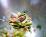 チーズ白葱入＊豚肉と法蓮草のおつまみ焼き作り方8写真
