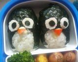 キャラ弁★ペンギンおにぎりお弁当作り方6写真