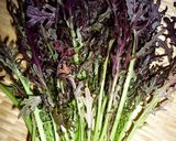 赤からし水菜と蒸し鶏のサラダ 京都カフェ作り方1写真