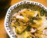 小松菜と鶏挽肉の炒め物作り方12写真