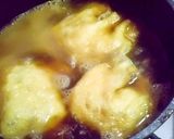 ラクレットで餅卵巾着煮♪作り方6写真