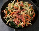 ほうれん草たっぷり食べられる☆焼き肉丼作り方4写真