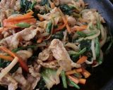 ほうれん草たっぷり食べられる☆焼き肉丼作り方5写真