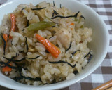大葉が香る＊鮭としめじの炊き込みご飯作り方10写真