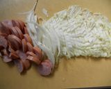 即席簡単カルボナーラ風白菜やきそば作り方3写真