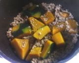 かぼちゃの煮物♪ひき肉入りの簡単そぼろ煮作り方5写真