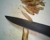 根菜入り里芋と牛肉の煮物オクラ添え作り方3写真