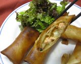 ころころエビと鮭とチーズ入り春巻きみそ味作り方8写真