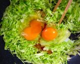 お弁当にも♪キャベツ炒り卵の糖質オフ副菜作り方3写真