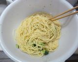 スパムでカルボナーラ風スパゲティ作り方7写真
