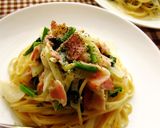 ほうれん草とベーコンのクリームスパゲティ作り方7写真