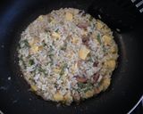 サンマ蒲焼缶とチェダーチーズのご飯ピザ作り方4写真