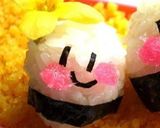 ピンクのほっぺの、おにぎりさん♡作り方1写真