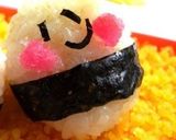 ピンクのほっぺの、おにぎりさん♡作り方2写真