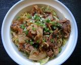 甘ダレで!　豚コマ丼作り方6写真